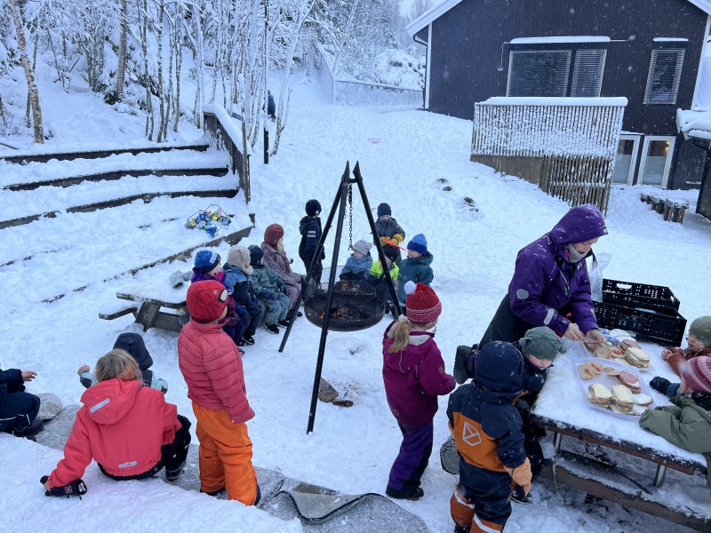 lunsj i snøen