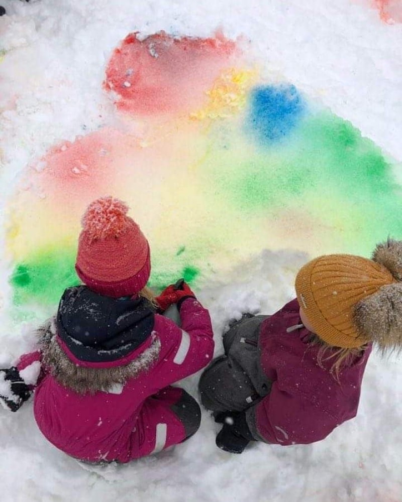 Vakker kunst i snøen
