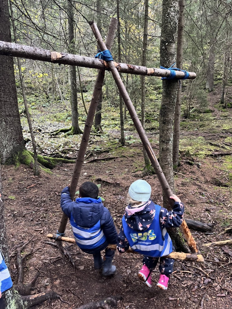 Lekeplass i skogen